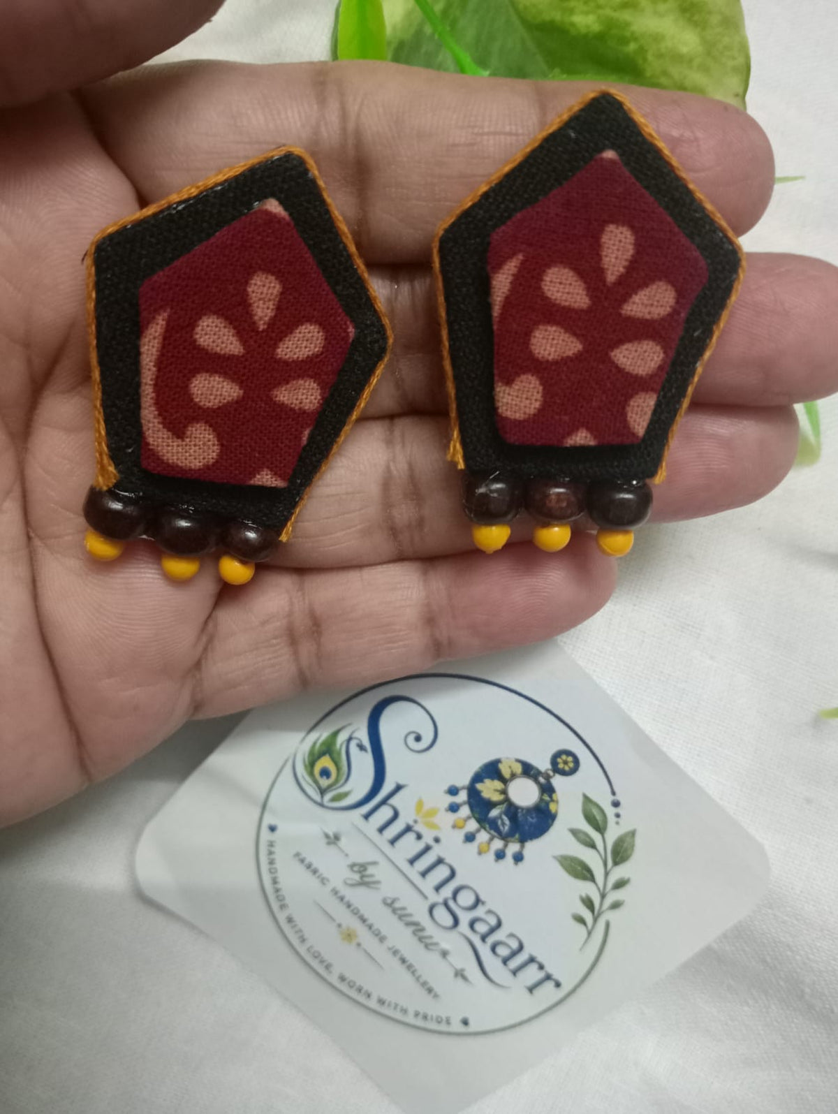 AJRAKH PANCHAMI FABRIC EARRINGS