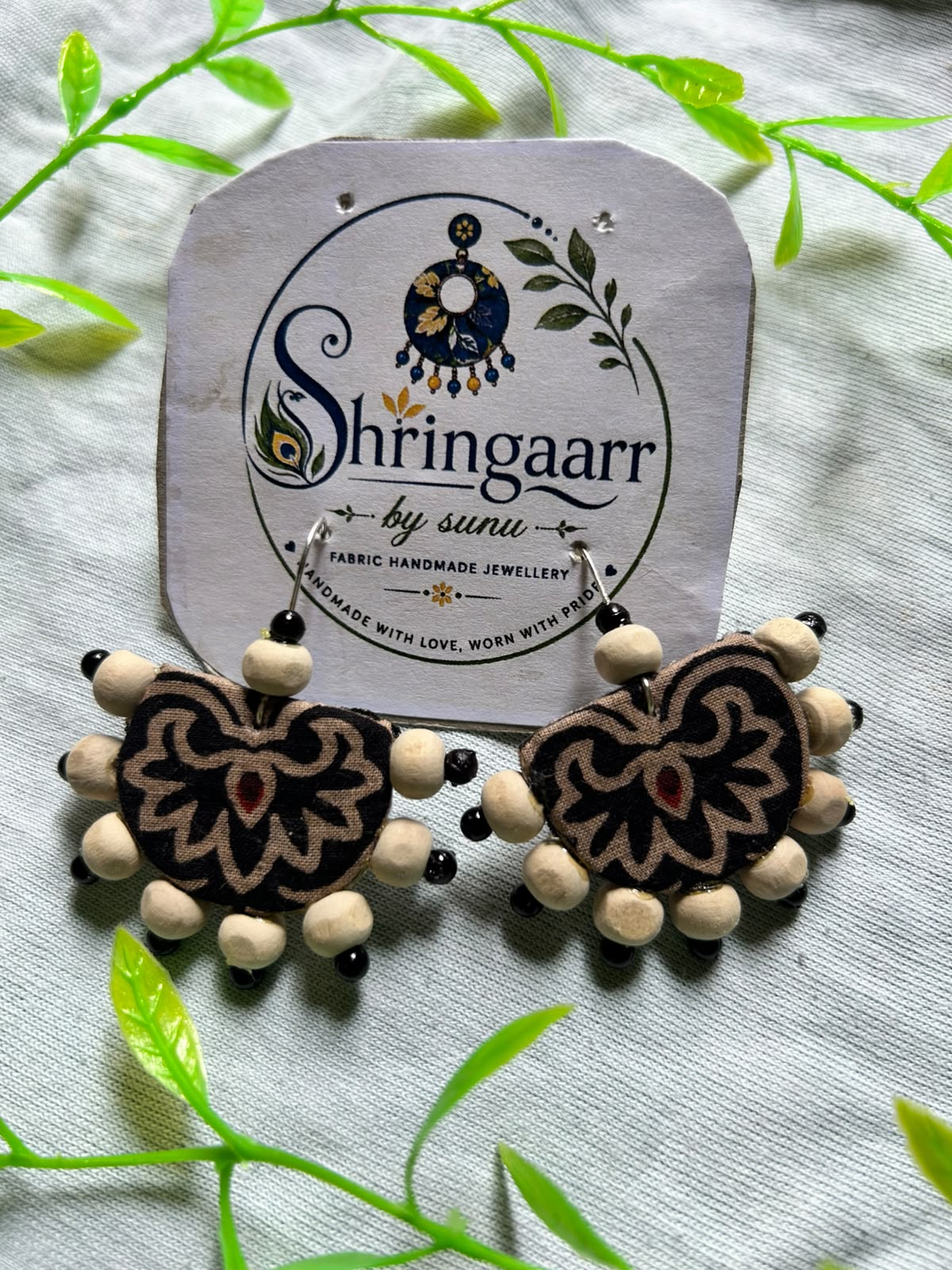 BLACK PRINTED CHANDBALI